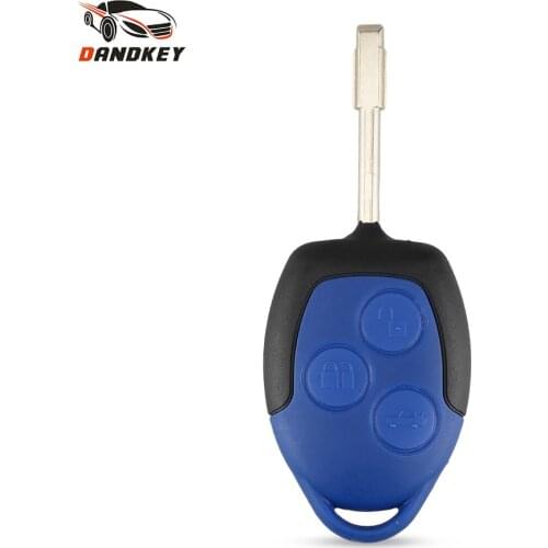 Dandey 3 Buttons Replacement Remote Car Key Shell For Ford Transit Connect Set 3 Button Blue FO21 Blade Auto Car Cover Case