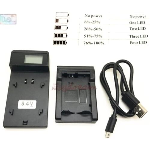 NP-FW50 NP FW50 NPFW50 LCD Battery Charger + USB Cable for Sony NEX 5T 3N 6 7 A5100 A5000 A6000 A6300 A6400 A6500 A7 A7R 7S II
