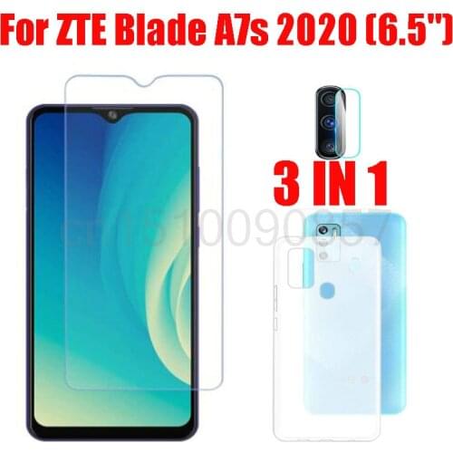 3-in-1 Screen Protector+Phone Case FOR ZTE Blade A7s 2020 Glass Anti-Shock Case Cover On Optus X Pro Telstra Evoke Plus 2