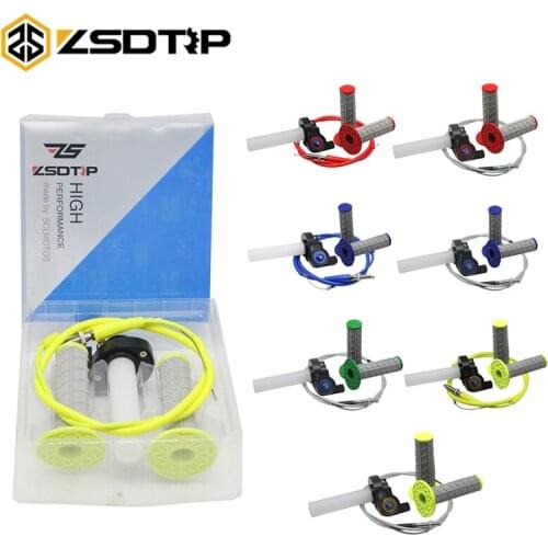 ZSDTRP 1Set Motorcycle Quick Action Throttle Grip Twist Cable Hand Grips Fit for 110cc 125cc Pitbike Pit Dirt Bike
