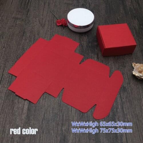 2018 50pcs Retro 65x65x30mm/75x75x30mm Flat Folding Kraft Paper Gift Packaging Box, Party Wedding Candy, Jewelry, Handmade Soap