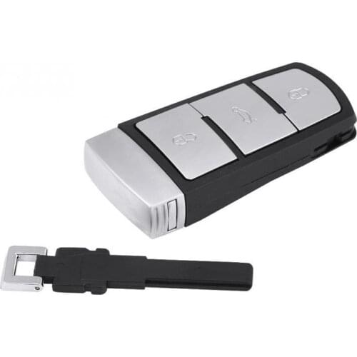 3-Button Remote Key Fob 433Mhz ID48 W/ Uncut Blade for VW Magotan Passat CC 3C0959752BA Car Key Fob