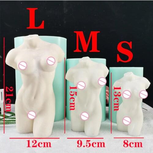 Art Human Body 3D Candle Silicone Mold DIY Female Perfume Gypsum Mold for Chocolate Clay Soap Handmade Wax Mould