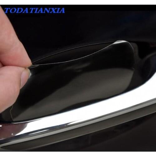 4pcs/lot Car Door Handle Protection Stickers for skoda octavia a5 skoda rapid skoda octavia a7 lancer x polo sedan passat b6