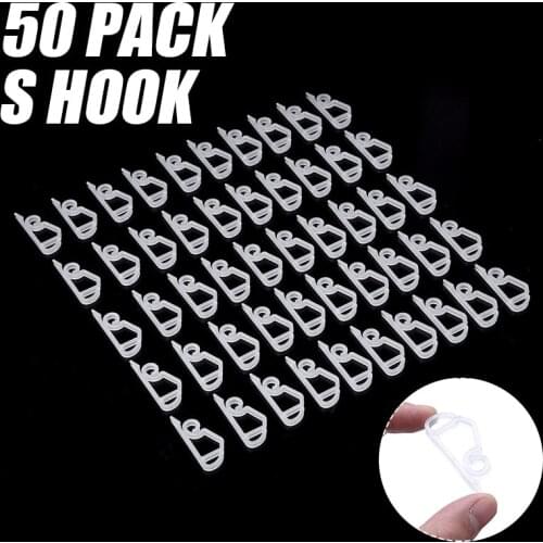 50pcs Plastic Gutter Clips Gifts Gutter Hooks For Outdoor Christmas Icicle Fairy Lights Small And Lightweight Multi Purpose