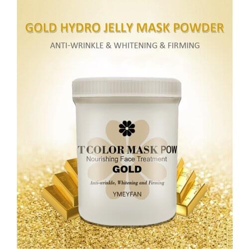 500g/Jar Whitening Anti-Wrinkle Gold Powder Mask Moisturizing Firming Hydro Jelly Face Mask Powder Salon DIY SPA Golden Mask