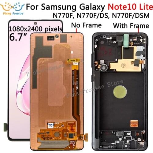 6.7'' Original Screen for Samsung Galaxy Note 10 Lite Lcd Display Touch Screen Digitizer With Frame For Samsung Note10 Lite N770