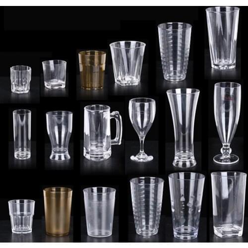 Acrylic PC transparent cup Reusable better than glass 1Pc liquor glass short glass vodka glass chinese white wine cup with logo