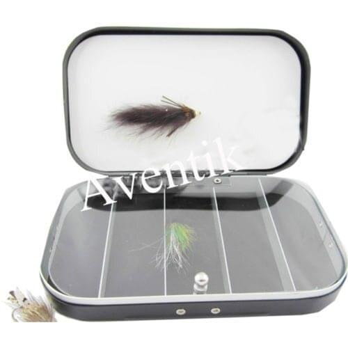 Aventik Aluminum Tube Fly Box For Fishing 155X95X27mm (6" x 3.5" x 1.4'') L