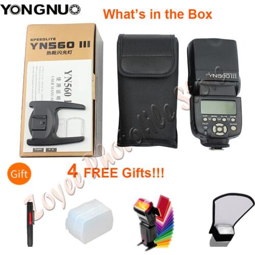 YONGNUO YN560III YN560-III YN560 III Wireless Flash Speedlite Speedlight For Canon Nikon Olympus Panasonic Pentax Cameras