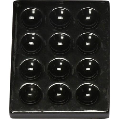 Black 12 Holes Laboratory Porcelain Spotting Tile Reaction Plate Apothecary