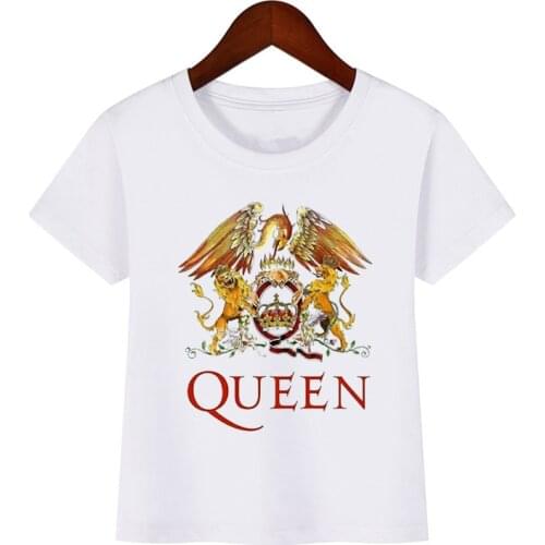 Children Clothes Rock Band Queen Freddie Mercury Print T Shirt Baby Boys and Girls tops Funny kids Summer Short Sleeve shirt