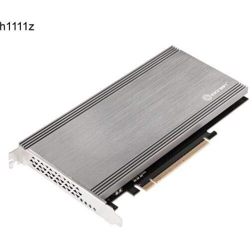 Add On Card Dual M.2 NVMe Port to PCIe 3.0 x16 Bifurcation Riser Controller Support Non-bifurcation Motherboard ASMedia2824 Chip