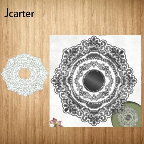 Background Flower Frame Metal Cutting Dies Craft Cut Die Stencil for Scrapbooking Handmade Paper Make Album Model Punch Blade