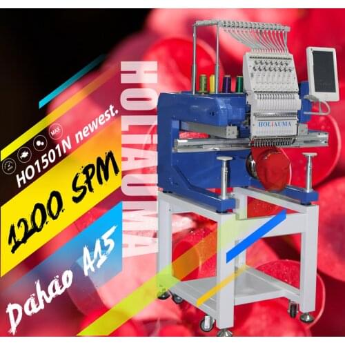 HO1501N 1 head tajima 15 needle embroidery machine holiauma for cap flat t-shirt computerized embroidery machine price
