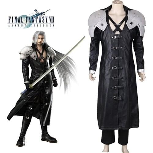 Anime Cos Final Fantasy VII FF7 Sephiroth Cosplay Costume Shin'Ra Hero Uniform