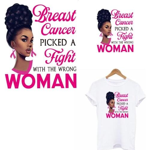 Beautiful Afican Girl Thermo Heat Transfer Sticker On Clothes DIY A-level Washable Iron On Patches For Clothing Black Girl Patch