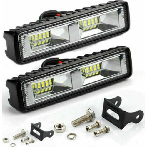 2 Pcs 18W 12V 16led Car Lighting Bar Spot Beam Driving Waterproof Car Fog Lamp For Suv Off-road Daytime Lighting