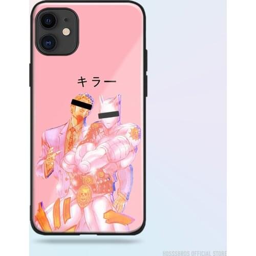 Jojo Aesthetic Yoshikage Kira Soft Silicone Glass for IPhone SE 6 6s 7 8 Plus X XR XS 11 12 Mini Pro Max Phone Case Cover Shell