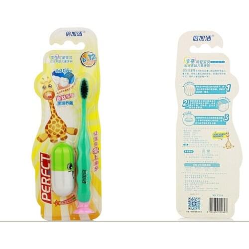 New Top Fashion Children Manual Perfct 6 - 12 Child Toothbrush Soft-bristle Gave Telescopic Pen F264 (Color random)
