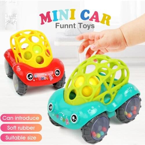 Baby Rattles Mobiles Non-toxic Plastic Colorful Music Handbell Grasping Gums Soft Teether Educational Toys For Newborn Baby Gift