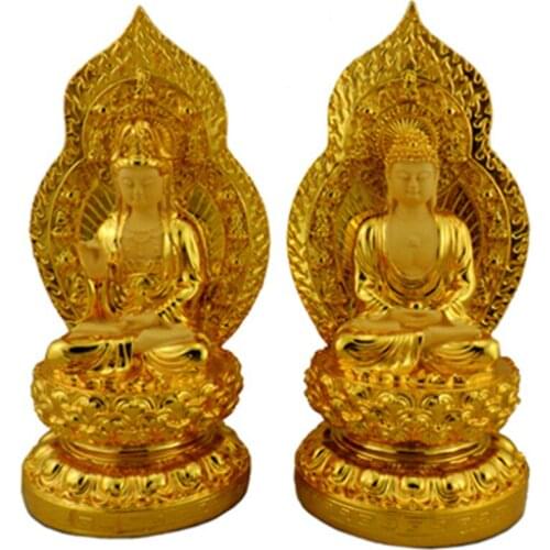RESIN ELECTROPLATING GOLD FURNISHING ARTICLES MAITREYA BUDDHA CRAFTS HOME DECORATION THE GODDESS OF MERCY, SAKYAMUNI BUDDHA