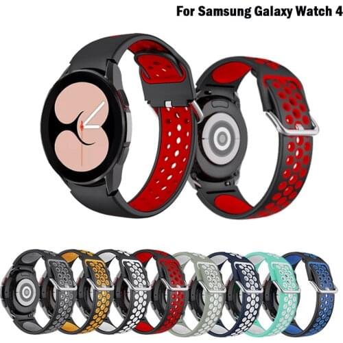 Sports Silicone Strap For Samsung Galaxy Watch 4 44mm 40mm Watch4 Classic 46mm 42mm Replacement Band Bracelet Watchbands
