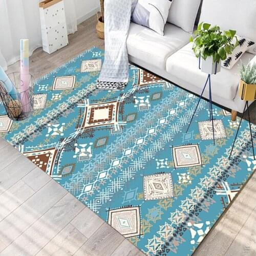 Retro Bohemia Carpets for Living Room Floral Printed Persian Area Rugs Washable absorption Floor Carpets 120x160cm Bedroom Decor
