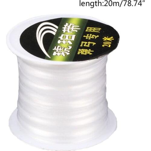 New Slingshot Rubber Band Tied White Color 20M/65.62ft High Elasticity Flexible Durable Manual Sling Hunting Game Accessory E56C