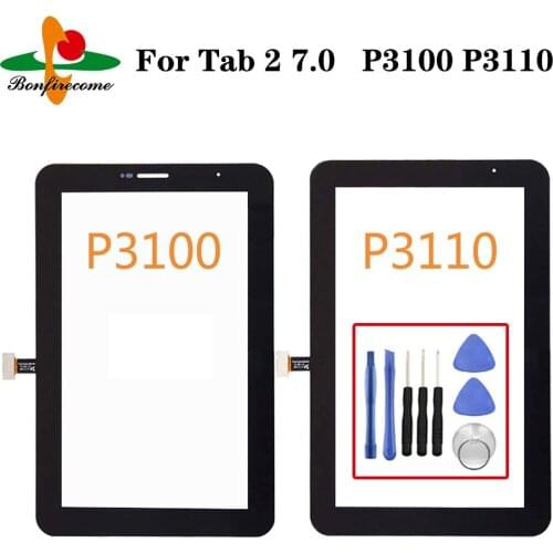7.0" Touchscreen For Samsung Galaxy Tab 2 P3100 P3110 Touch Screen Sensor Front LCD Display Digitizer Panel Tablet Replacement