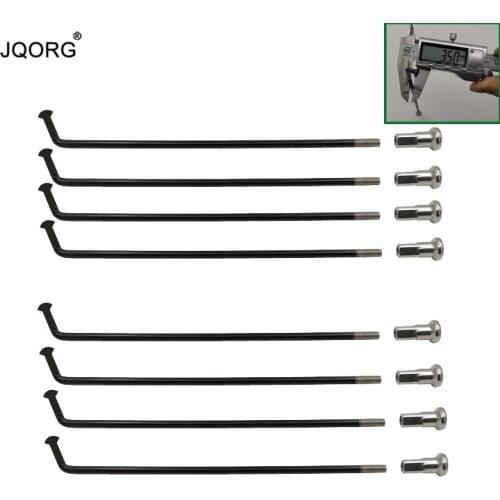 9 Gauge Diameter 3.5 mm Black Color Special Angle Motorcycle Spokes 304 Stainless Steel Material Equal Diameter Motocross Spokes