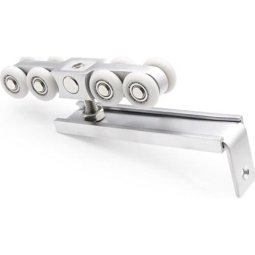 Bathroom Wooden Sliding Door Rail Hanging Pulley Single Axis 8 Nylon Wheels Mute Hanging Wheel Door Rollers Hardware Accessories