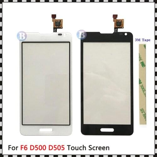 Replacement high Quality 4.5" For LG Optimus F6 D500 D505 Touch Screen Digitizer Sensor Outer Glass Lens Panel Black White