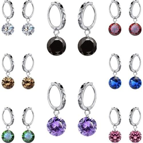 New 925 Sterling Silver Earrings High Quality Ladies Fashion Jewelry Romantic Gift For Lover Girlfriend 8 Colors Hot Sale