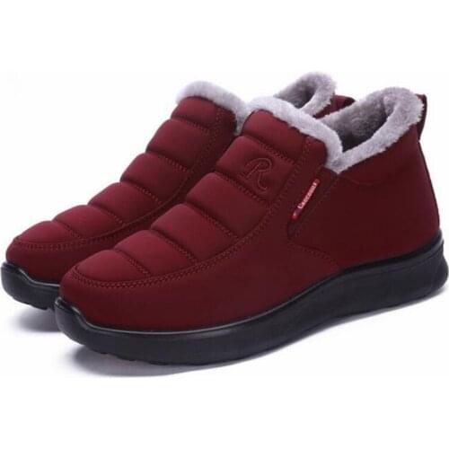 2018 women snow boots winter warm boots thick bottom platform waterproof ankle boots for women thick fur cotton shoes size 35-40