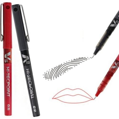 0.5MM Waterproof Sterile Surgical Skin Marker Pen Semi-permanent Tattoo Pencil Marker BLACK For Eyebrow/Lips Beginner Supplies