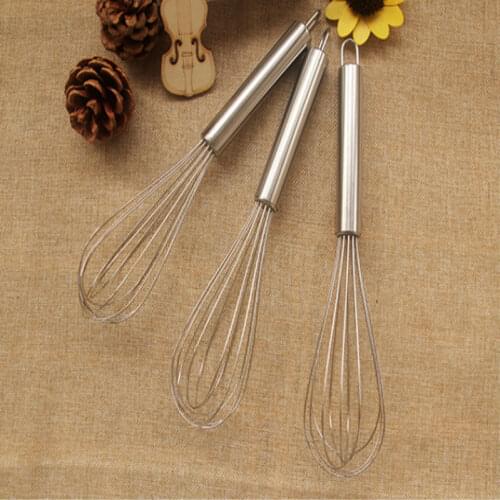 1pcs 8-inch) High quality Stainless Steel Kitchen Handheld Egg Blender Mixer Whisk Beater
