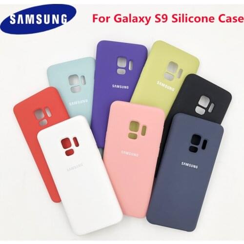 Samsung Galaxy S9 Plus 100% Original Liquid Silicone Case Silky Soft-Touch Back Cover For Galaxy S 9/S9 Plus/S9+ Phone Shell