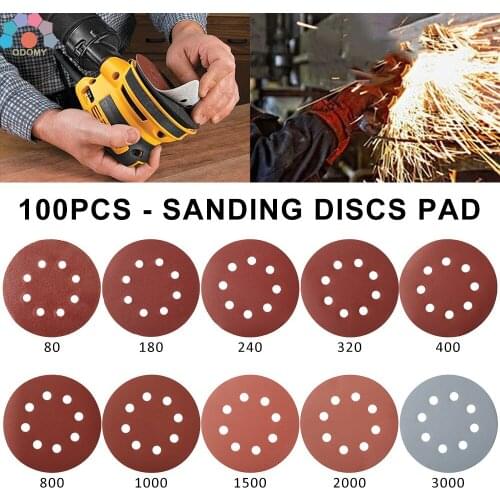 100pcs Wet Dry Sandpaper Waterproof Sand paper Hook &Loop Sanding pad for Wood Assorted for Wet/Dry Polishing