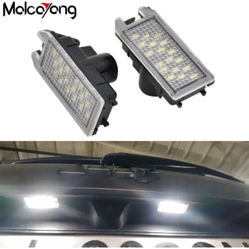 2PCS LED License Number Plate Lights For Jeep Grand Cherokee 2014-2020 Compass Patriot Fiat 500 2013-2019 Maserati 68228930AA