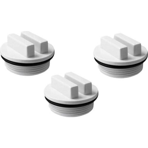 3 Pcs Threaded Swimming Pool Spa Return Line Winter Plug Filter Drain Plug Suitable Swimming Pool Filter Drain Plugs