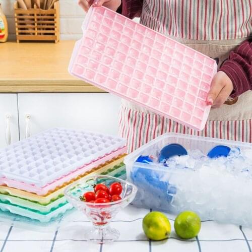 5 Pack 96 Grids Ice Cube Trays, Reusable PP Ice Cube Molds Diamond Mini Ice Cube Maker Bar Kitchen Accessories Tool
