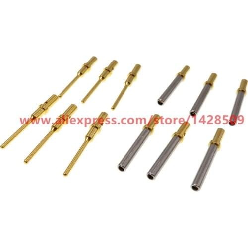 50 Pcs DTM 0460-202-2031 0462-201-2031 Gold Plated Solid Terminal Size 20 AWG Deutsch Pin Female Male