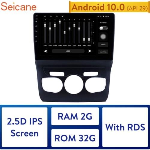 Seicane Android 10.0 For 2013 2014 2015 2016 Citroen C4 2DIN 10.1 inch Car Auto Radio GPS Navigation FM WIFI support Rear Camera