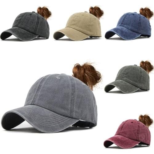 2021 Womens Ponytail Baseball Cap Women Snapback Summer Mesh Hat Female Fashion HIp Hop Hats Casual Adjustable Outdoor Bone