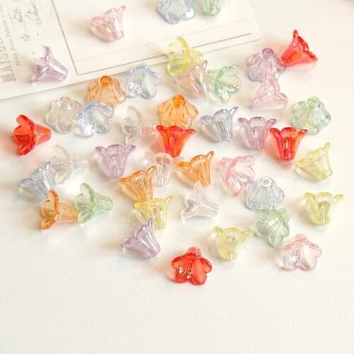 Color-plated daffodil flower hat acrylic beads loose beads DIY earrings jewelry accessories necklace materials