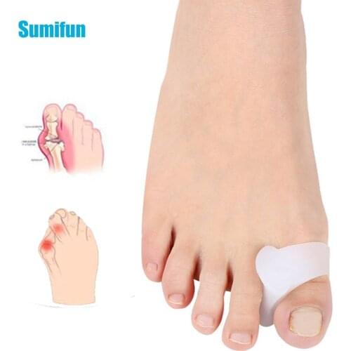 2Pcs Big Toe Separator Straightener Silicone Gel Foot Fingers Protector Bone Corrector Bunion Adjuster Feet Massager Pedicure