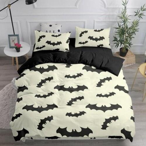 Cartoon Animal Bat Bedding Set Halloween 3d Duvet Cover Sets Comforter Bed Linen Twin Queen King Single Size Fashion Luxury