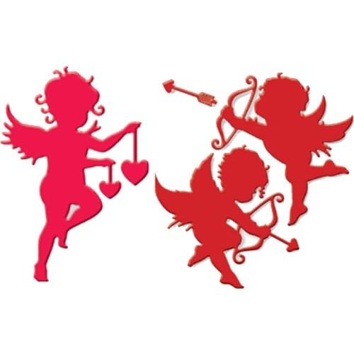 Love Angels Shape Metal Cutting Dies Stencil Scrapbook Album Embossing For Gift Card Making Handcrafts Decor