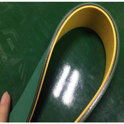Can Customized) Perimeter:1000-1850mm Yellow Green Nylon Sheet Flat Transmission Belt